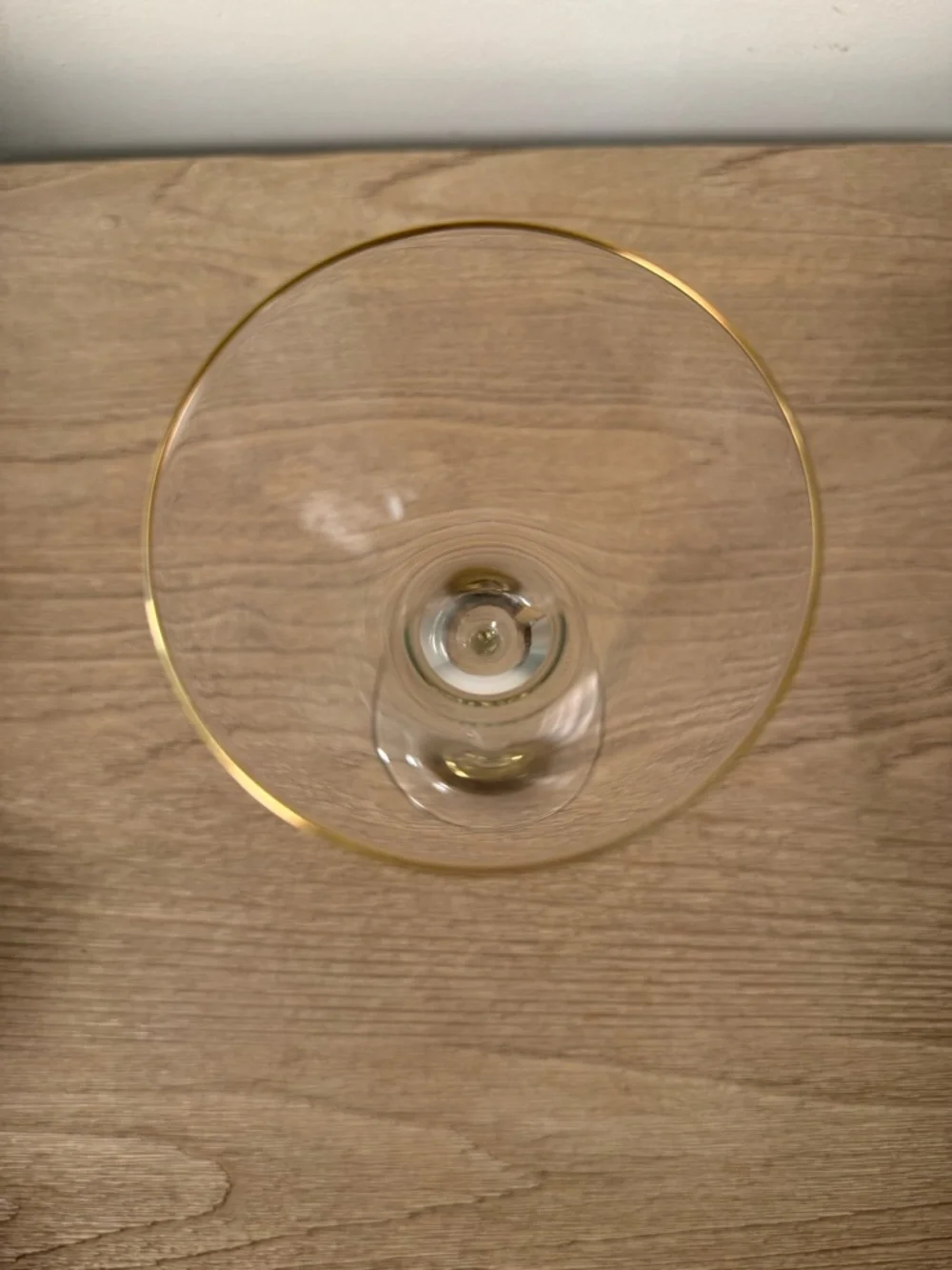 Crate and Barrel Gold Rim Martini Glasses